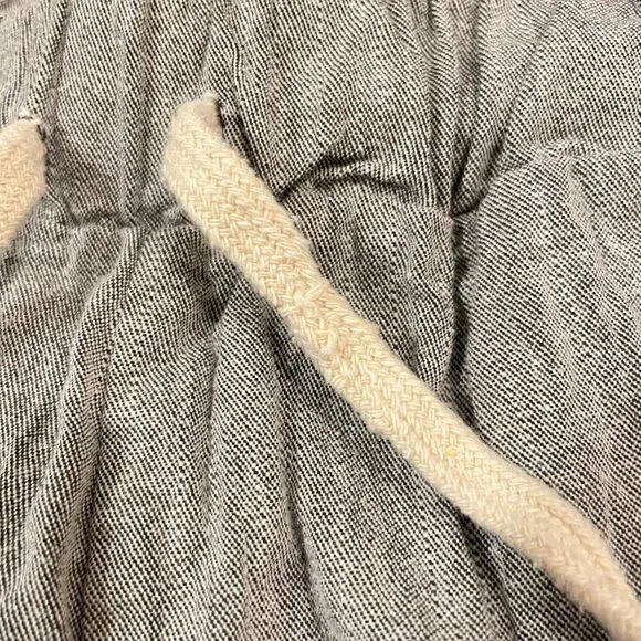 Grey Drawstring Linen Pants - XS - Picture 7 of 13